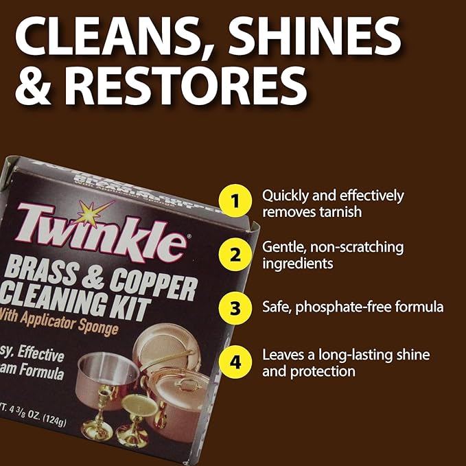 Twinkle Silver Polish Kit and Brass & Copper Cleaning Polish Kit (Pack of 6)
