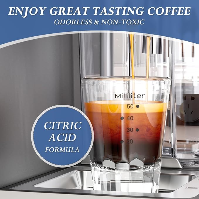 Delonghi* Compatible Cleaning&Descaling Kit - 1 Bottle 200ML Descaling Solution with 2 Pack Coffee Filter Replacements DLSC002,Fits ECAM,Esam,ETAM Coffee Machines