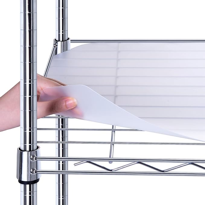 BRIAN & DANY Wire Shelf Liner 14" X 36", Heavy Duty Shelf Liners for Wire Shelving, Waterproof Protector Mats, Set of 4, Transparent