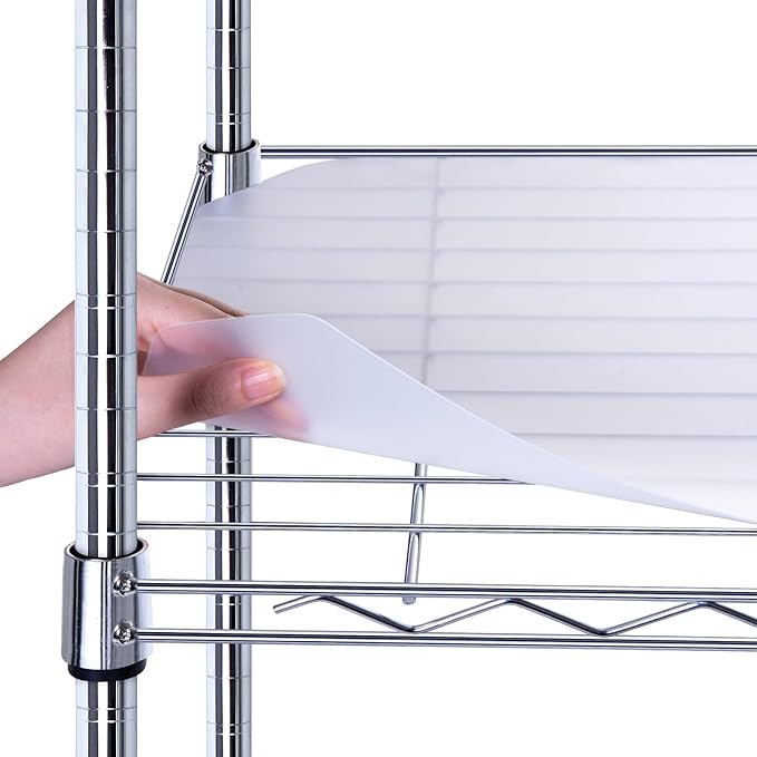 BRIAN & DANY Wire Shelf Liner 14" X 30", Heavy Duty Shelf Liners for Wire Shelving, Waterproof Protector Mats, Set of 5, Transparent