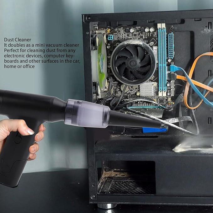 Luqeeg Electric Air Duster, Efficient 6 Connectors Compressed Cordless Hand Blower, Keyboard Cleaner | Cleaning Tools | Dust Cleaner for Cleaning Keyboards Cameras Air Beds Boats
