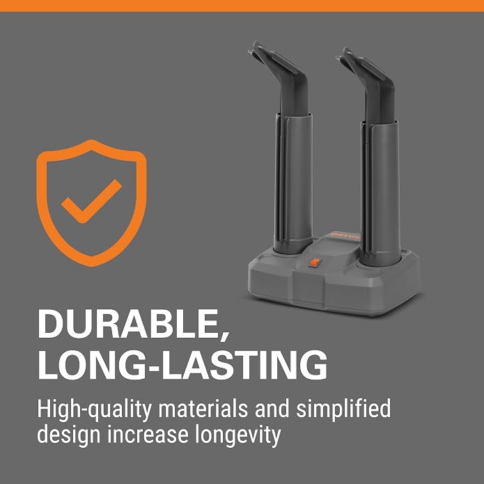 DryGuy Footwear Dryer – No-Heat, Fan-Driven Shoe Dryer for Hiking, Cleats, and Dress Shoes | Gentle Airflow | Compact, Quiet Design with 2 Universal Drying Ports and 6-Foot Power Cord