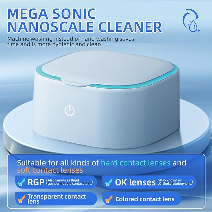 Rigid Keratoplasty Scleral Ultrasonic Contact Lens Cleaner for OK Lens and RGP Lenses