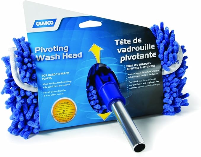 Camco 41948 Microfiber Wash Head Attachment, Blue (Pack of 4)