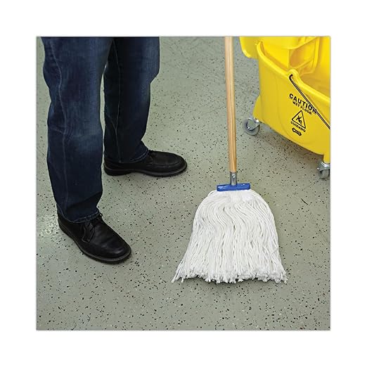 Boardwalk UNS 716R Cut-End Lie-Flat Wet Mop Head, Rayon, 16oz, White (Pack of 12)