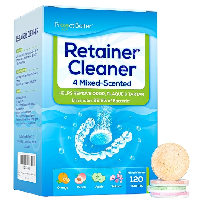 Retainer Cleaner Tablets & Denture Cleaning Tablets （5-mixed favor,156 denture cleaning tablets）