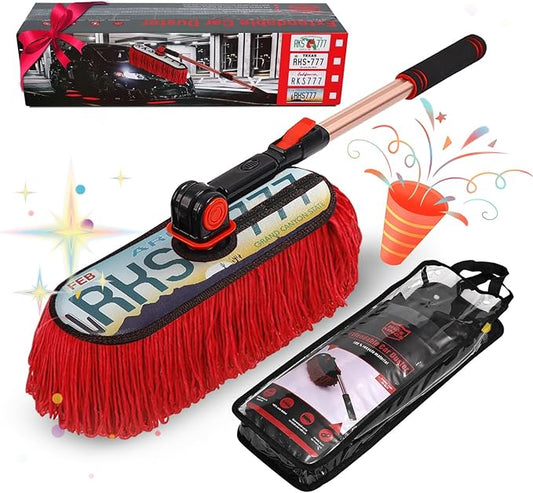 Auto Duster Extendable Handle, Car Exterior Scratch Free, Wax Cotton Hair Auto Brush Kit for Truck SUV RV Motorcycle, Cleaning No Lint (Grand Canyon State Designer License Plate) - Gifts for Men Women