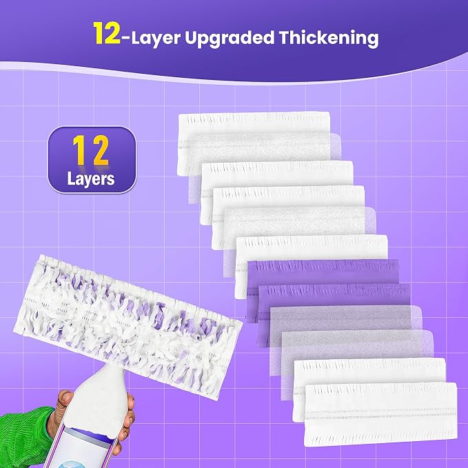 775ML Mop Refillable Bottle and 20 Pack Mop Refills for Swiffer® Mop