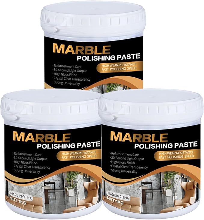 Marble Polishing Paste, Professional Marble Cleaner & Quartz Polish, Stone Sealer & Protector for Countertops, Floors, and Walls – Marble Polishing Compound Kit, 2.2LB