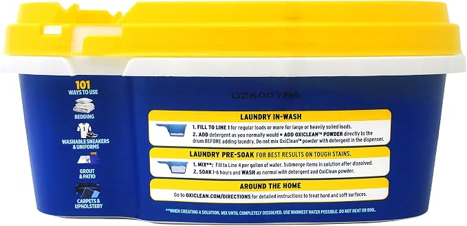 OxiClean Versatile Stain Remover, Over 101 Uses, Chlorine-Free, For All Machines, 1.77 lb (Pack of 2)