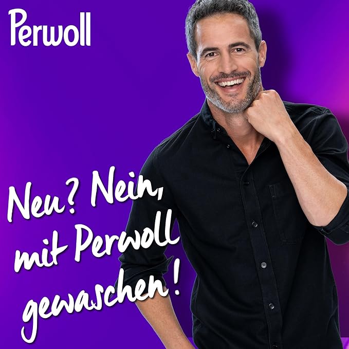 Perwoll Renew Black (52 Washes), Detergent For All Dark Colors, Strengthens Fibers and Improves Color