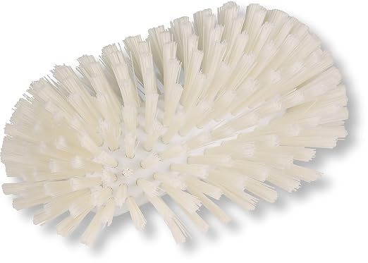 SPARTA Tank and Kettle Scrub Brush Heavy-Duty Tile Brush, Color-Coded and Handle Compatible (Sold Separately) for Optimal Access In Spacious Containers, Plastic, 5.5 X 9.5 Inches, White, (Pack of 2)