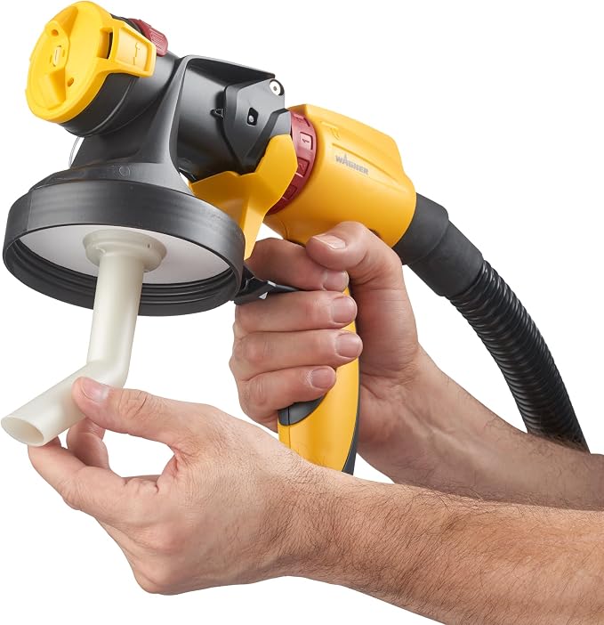 Wagner SprayTech 0529090 FLEXiO 4000 Stationary HVLP Paint and Stain Sprayer, Sprays Most Unthinned Latex, Includes Two Nozzles, iSpray Nozzle and Detail Finish Nozzle