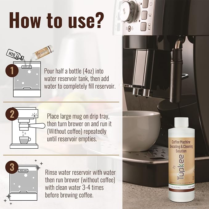 Universal Descaling Solution for Keurig Breville Nespresso & Delonghi (2 Uses) | Coffee Machine Descaler Cleaner | Liquid To Descale Automatic Coffee Makers & Espresso Machines