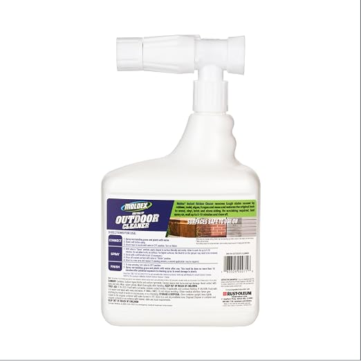 Moldex® Instant Outdoor Cleaner with Bleach, 64 oz Hose End Sprayer, 2 Pack, Fast Acting Outdoor Surface Cleaner for Siding, Decks, Fences and Exterior Surfaces