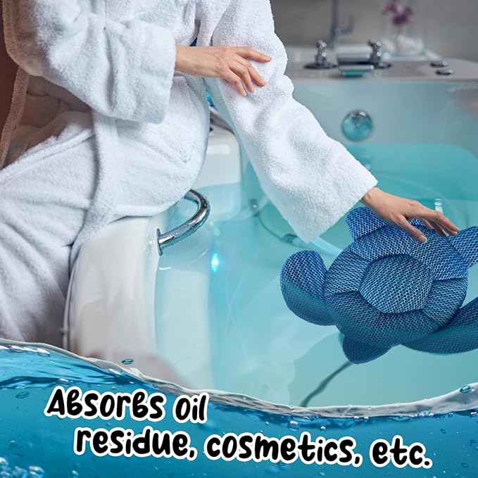 Quttisay Hot Tub Scum Absorber for Spa Hot Tub,Hot Tub Accessories for Adults,Hot Tub Sponge.Hot Tub Oil Absorbing Sponge for Spa & Pool Cleaner,Hot Tub Turtle Scum Absorber Keeps Water Clean,1 Pack
