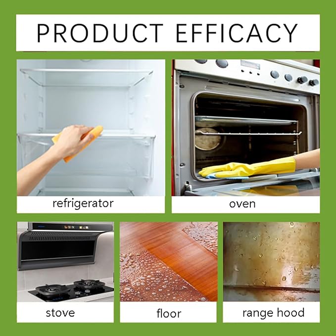 10.56oz Fly Natural Cleanse Formula to Household Appliances, Kitchen Heavy Duty Degreaser Foam & Stubborn Stain Remover, Kitchen Counter Cleaner Spray for Hold,Oven,Stove,Range Hood(2PCS)