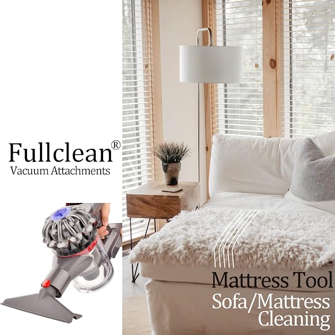 Fullclean Fabric & Mattress Tool Attachments Compatible with Dyson Gen 5 Gen5 V15 V15s V12 V11 V10 V9 V8 V7 Vacuum Cleaner Wide Nozzle Accessories Replacement Parts