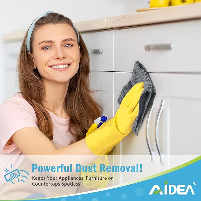 AIDEA Microfiber Cleaning Cloth-50PK, Sponges Kitchen, 24 Pack Heavy Duty Dish Sponge