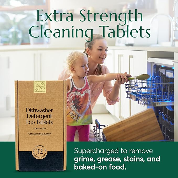 CLEANOMIC Reusable Kitchen Cloth, Dishwasher Pods & Tablet Tin Bundle