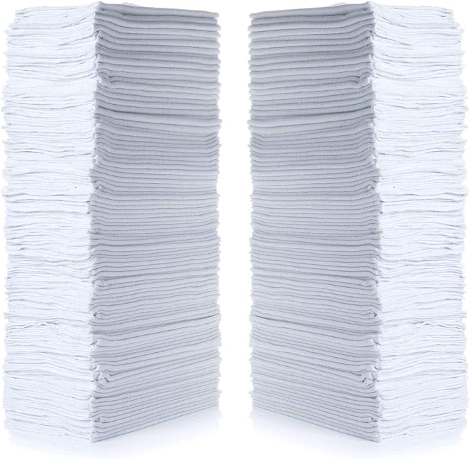 SIMPLI-MAGIC 79142 Shop Towels 14"x12", 150 Piece, White (Pack of 4, 600 Count Total)