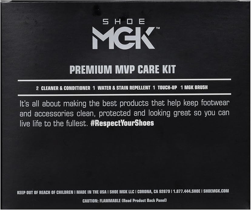 Shoe MGK MVP Shoe Cleaner Kit Shoe Cleaner & Conditioner, Water & Stain Repellent, White Touch Up & Brush