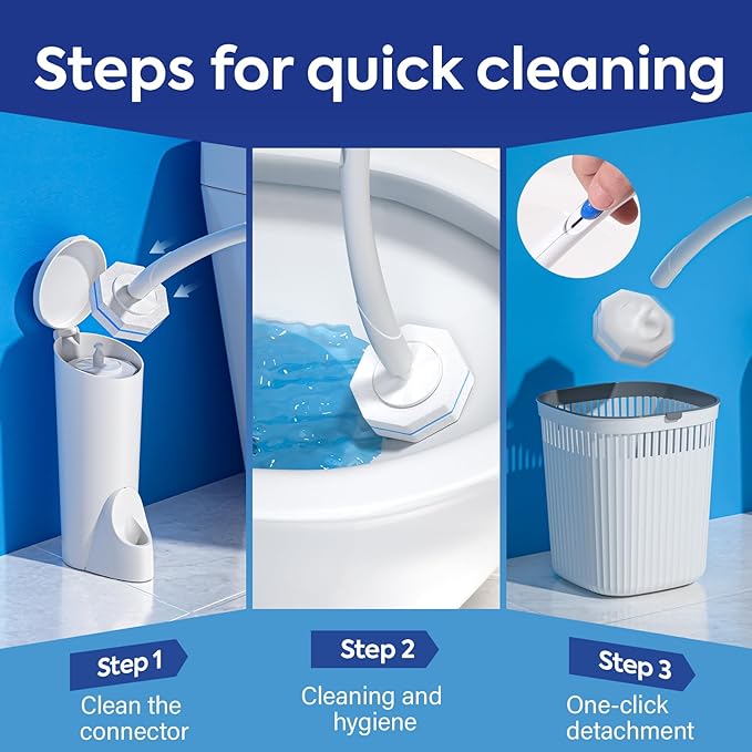 100 Pcs Disposable Toilet Cleaner Refill Pads, Universal Toilet Bowl Brush Replacement Heads, Durable Deep Cleaning Refills, Fresh Scent Bathroom Cleaning Supplies