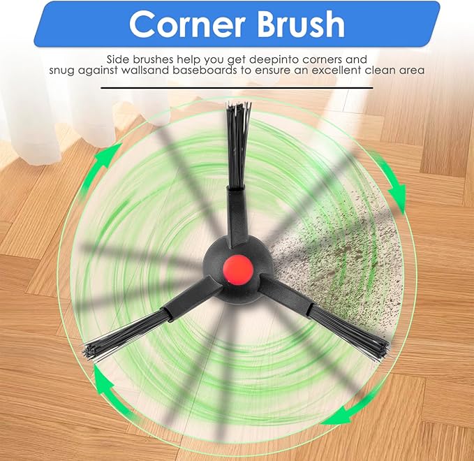 (16 Pack) E28 E25 Omni Replacement Parts Compatible with Eufy E28 Omni/ E25 Omni Robotic Vacuum Cleaner, 2 Roller Brushes, 2 Brush Rollers, 4 Side Brushes, 4 HEPA Filters, 4 Dust Bags, Accessories Kit