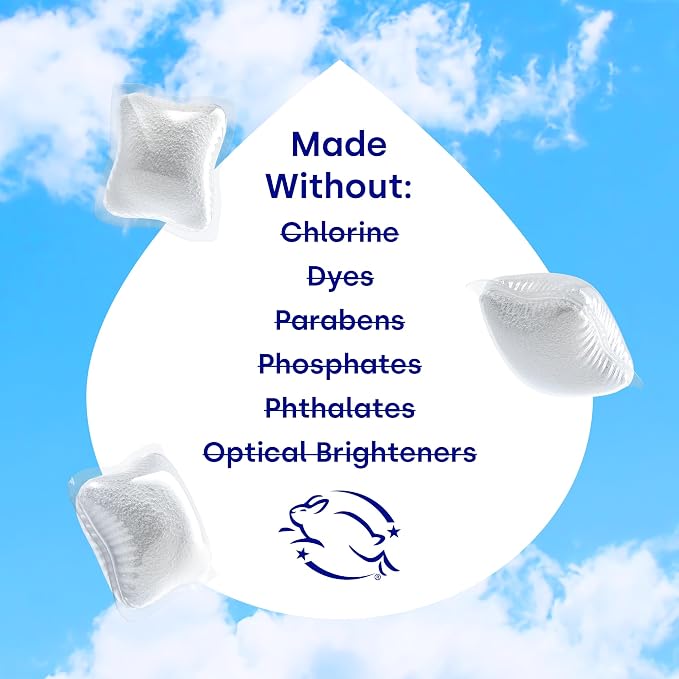 Dropps Oxi Booster Pods, Unscented (64 Count) - Laundry Whitener & Stain Remover | Free & Clear | Laundry Booster | Chlorine-Free Bleach Alternative | Clean Ingredients | Plastic-Free Packaging