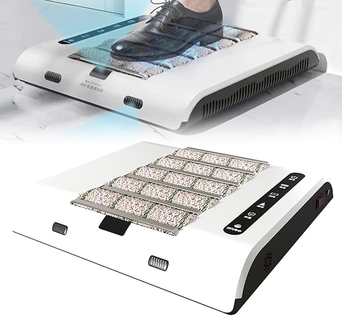 Fully Automatic Shoe Sole Cleaning Machine, Electric Shoe Polisher, Waterless Shoe Washing Tool, 1000PA Suction Induction Shoe Cleaner for Home Office Hotel, Works with Sneakers Heels