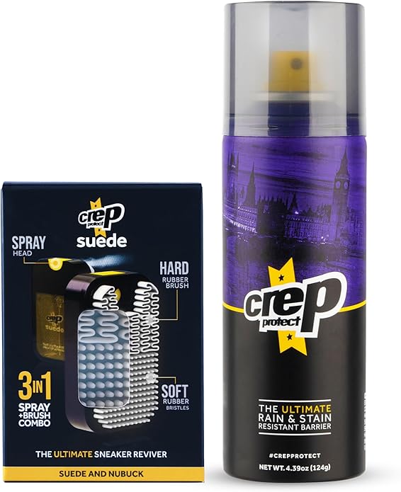 Crep Protect Suede Reviver & Shoe Protector Spray - Rain & Stain Waterproof Nano Protection for Sneaker, Leather, Nubuck, Suede & Canvas