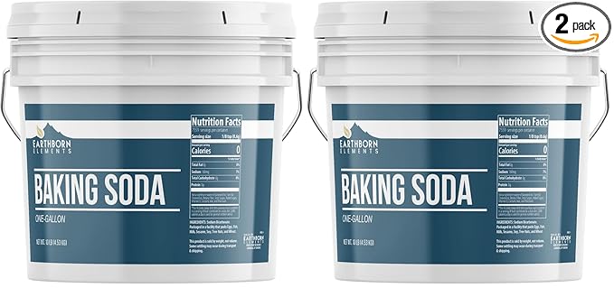 Earthborn Elements Baking Soda (1 Gallon) Sodium Bicarbonate, Cooking, Cleaning & Deodorizing (Pack of 2)