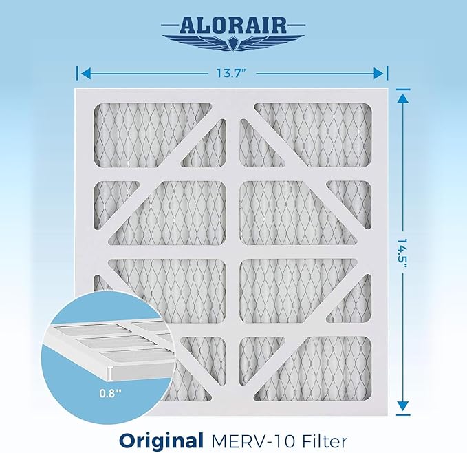 ALORAIR 10-Pack MERV-10 Air Filter for PureAiro HEPA Pro/PureAiro HEPA Max Air Scrubber, 14.5x13.7x0.8(available for 770, 870, 970)