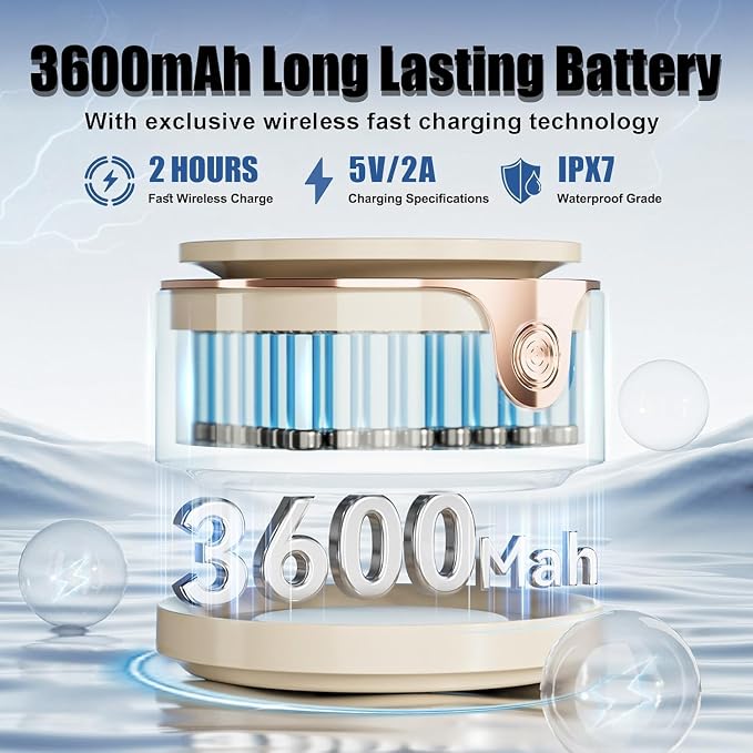 Fruit and Vegetable Washing Machine, Upgrade Titanium Electrolysis Purification Fruit Cleaner Device Waterproof Fruit and Vegetable Purifier Clean Fresh Produce in Water (Cream)