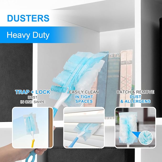 Outdoor Broom & 30Pcs 180° Duster Kit