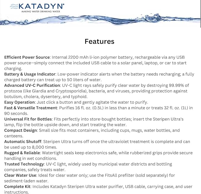 SteriPEN Ultra UV Water Purifier