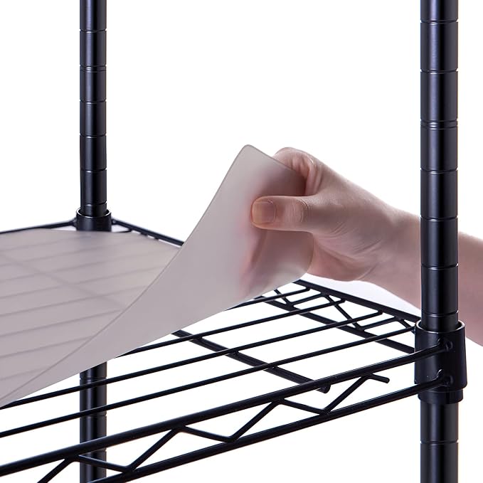 Poofzy Wire Shelf Liner 14" X 36", Non-Adhesive Plastic Shelf Liners for Wire Shelving, Waterproof Protector Mats (4PK, Gray)