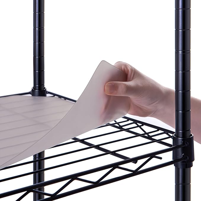 Poofzy Wire Shelf Liner 14" X 30", Non-Adhesive Plastic Shelf Liners for Wire Shelving, Waterproof Protector Mats (4PK, Gray)