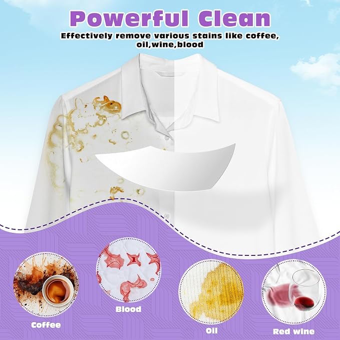 1200 Loads Laundry Detergent Sheets, Eco-friendly Laundry Sheets, Powerful Cleaning, Suitable for Homes, Dorms, and Apartments - [Lavender Fragrance]