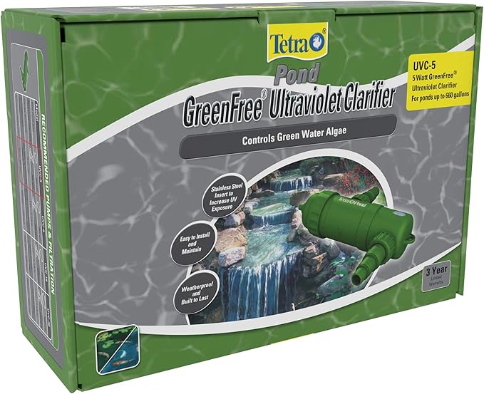 TetraPond GreenFree UV Clarifier, For Clean And Clear Ponds