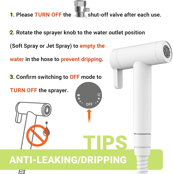 RV Bidet Sprayer for Toilet - Ceramic Cartridge, All Metal Durable, Dual Mode Handheld Bidet with 59" Hose, Shut-Off Valve & RV Fittings, for RVs, Fifth Wheels, Trailers & Campers