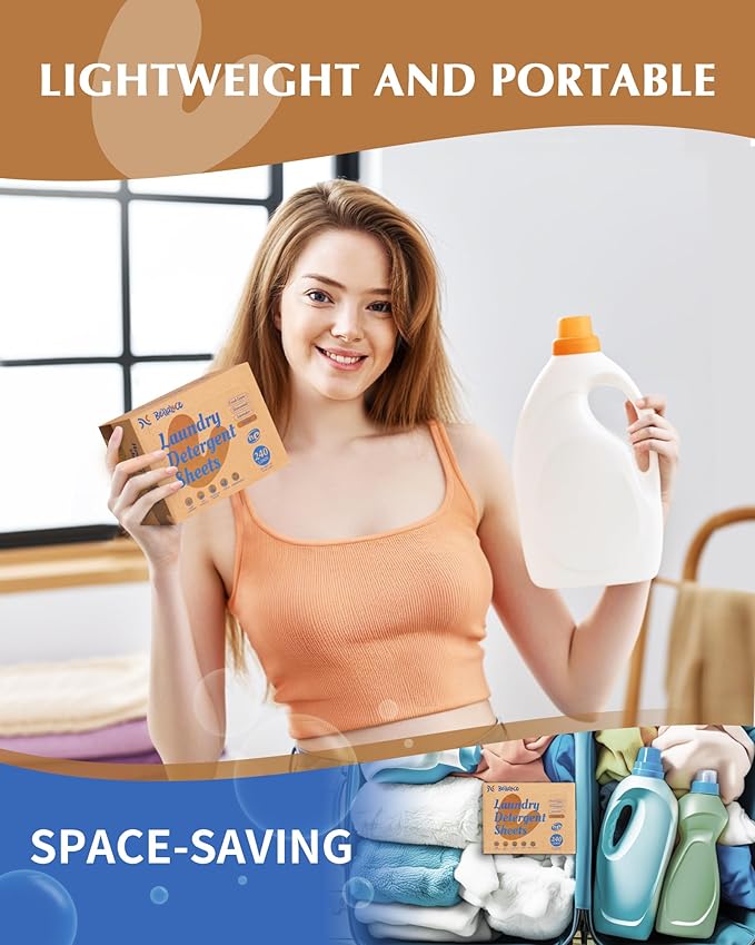 Laundry Detergent Sheets Santal 240 Loads & Garbage Disposal Cleaner Tablets Mint 24 Pack