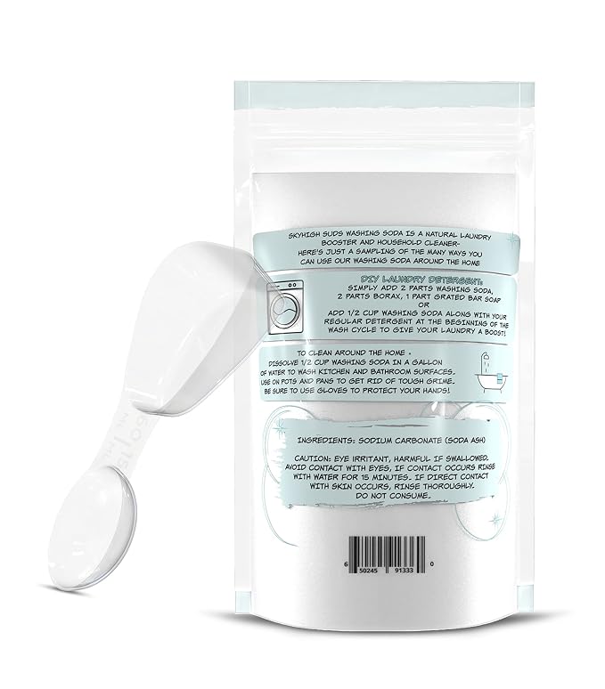 5 Pounds Borax & 5 Pounds Washing Soda. Product of the USA. Resealable and Recyclable Bag.