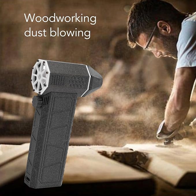 Dry Blower, 200000RPM Adjustable, Electric Mini Air Duster, Rechargeable Blower, Handheld Cleaner for Computer Keyboard, Car, Camping, Home, Drying