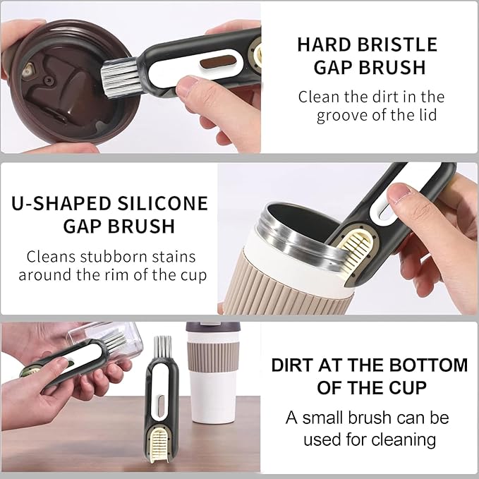 5-in-1 Long Handle Electric Bottle Brush Cleaner and Straw Cleaning Brush with Removable Brush Head, Multi-Function Rechargeable,for Stanley Cups, Baby Bottles, Pacifiers, Coffee Cups, Sports Bottles