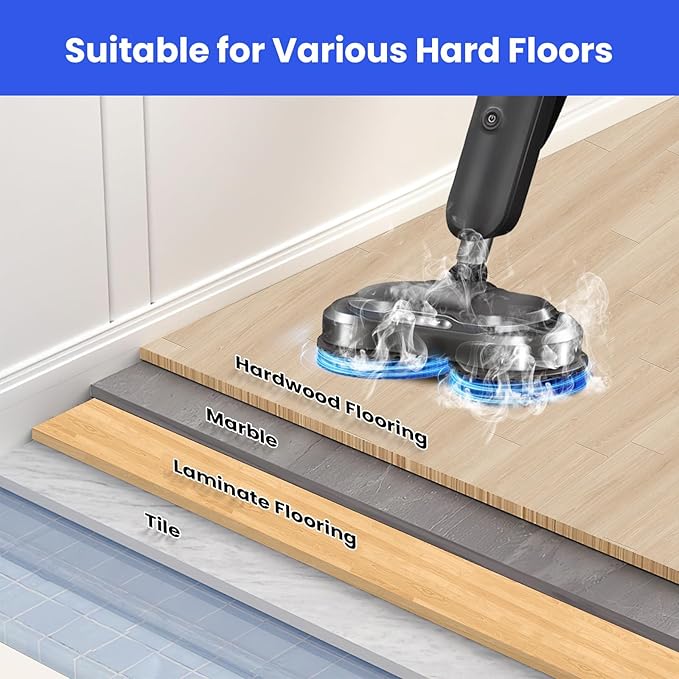 2 Pack New Upgrade Replacement Brush Heads for Bissell 3897A/3712C/3712W SpinWave SmartSteam Scrubbing Steam Mop, Professional Cleaning and Polishing, Deep Cleaning Hard Floors