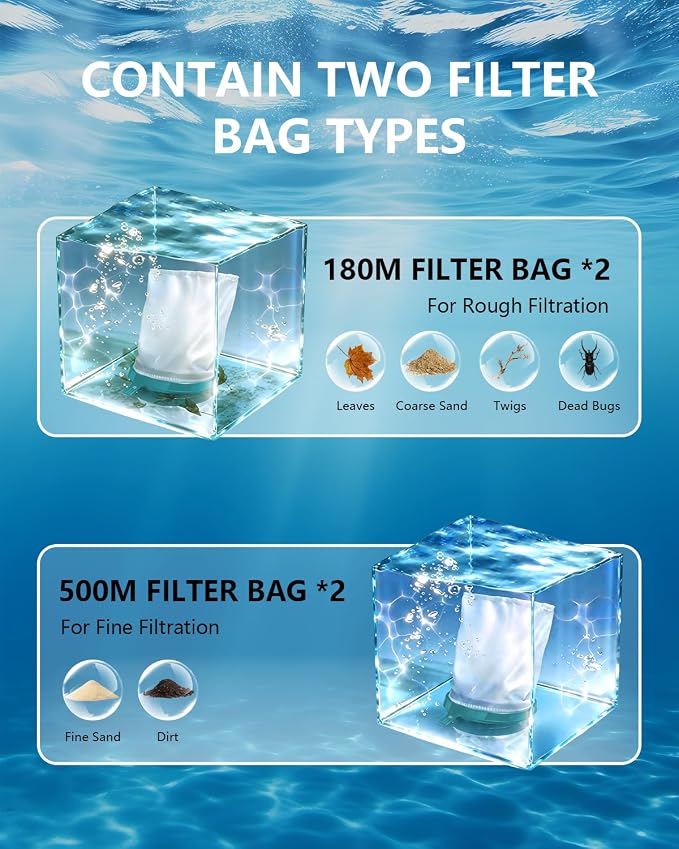Cordless Above Ground Pool Vacuum, 19 GPM Handheld Spa Hot Tub Vacuum Cleaner with 60" Extendable Pole, 60 Min Running Time, Ideal for Cleaning Debris and Sand Underwater