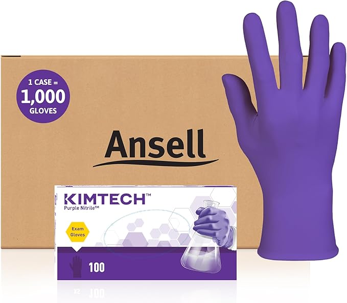 Ansell Kimtech™ Purple Nitrile™ Disposable Exam Gloves