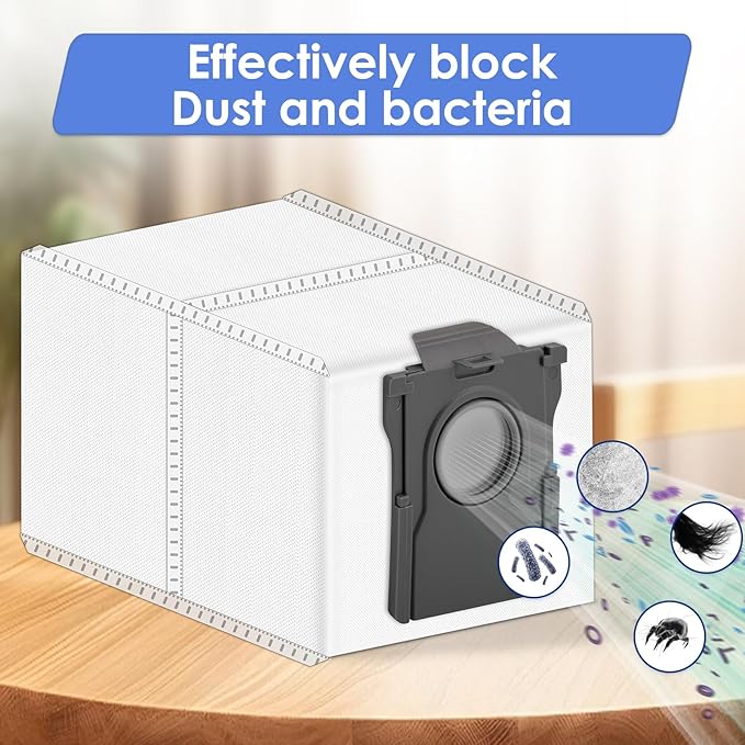 (21 Pack) V50 Ultra Complete Replacement Parts Compatible with Mova V50 Ultra Complete Robot Vacuum Cleaner, 2 Roller Brushes, 5 Mop Pads, 4 HEPA Filters, 4 Dust Bags, 6 Side Brushes, Accessories Kit