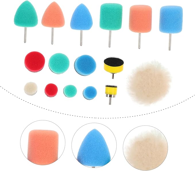 64pcs Professional Buffing Wheel Kit Auto Drill Polishing Pads Polishing Mop for Car